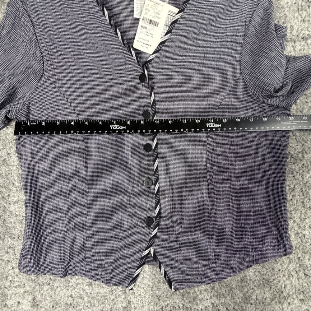 NEW Vtg Casual Corner & Co Women's Medium 2 Piece Skirt Top Set Black White USA - Picture 13 of 16